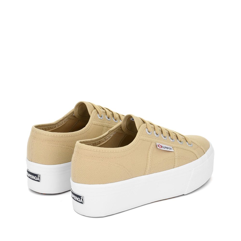 Superga 2790 Platform Brown Platform Sneakers - Women's USA | US3649261